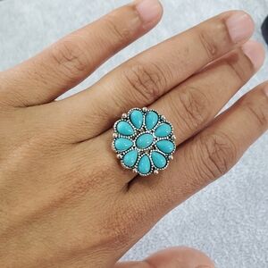 Turquoise Flower Ring